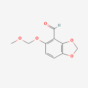 molecular formula C10H10O5 B2394663 5-(Methoxymethoxy)-1,3-benzodioxole-4-carbaldehyde CAS No. 120046-45-9