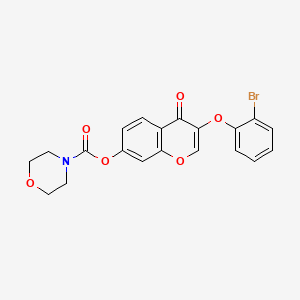 molecular formula C20H16BrNO6 B2394665 3-(2-溴苯氧基)-4-氧代-4H-色满-7-基吗啉-4-羧酸酯 CAS No. 637749-23-6