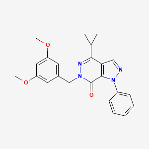 molecular formula C23H22N4O3 B2394666 4-cyclopropyl-6-(3,5-dimethoxybenzyl)-1-phenyl-1H-pyrazolo[3,4-d]pyridazin-7(6H)-one CAS No. 1105240-10-5