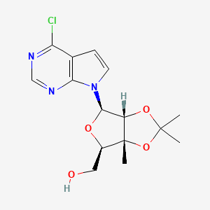 molecular formula C15H18ClN3O4 B2394679 ((3aR,4R,6R,6aR)-6-(4-Chloro-7H-pyrrolo[2,3-d]pyrimidin-7-yl)-2,2,3a-trimethyltetrahydrofuro[3,4-d][1,3]dioxol-4-yl)methanol CAS No. 2278357-65-4