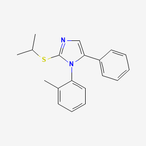 molecular formula C19H20N2S B2394681 2-(isopropylthio)-5-phenyl-1-(o-tolyl)-1H-imidazole CAS No. 1207057-01-9
