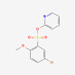 molecular formula C12H10BrNO4S B2394689 2-Pyridinyl 5-bromo-2-methoxybenzenesulfonate CAS No. 1206142-62-2