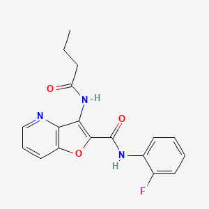 molecular formula C18H16FN3O3 B2394694 3-butyramido-N-(2-fluorophenyl)furo[3,2-b]pyridine-2-carboxamide CAS No. 946246-67-9