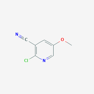 molecular formula C7H5ClN2O B2394700 2-氯-5-甲氧基烟酰腈 CAS No. 74650-73-0