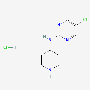 molecular formula C9H14Cl2N4 B2394702 (5-Chloro-pyrimidin-2-yl)-piperidin-4-yl-amine hydrochloride CAS No. 1261230-02-7