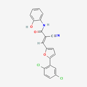 (E)-2-cyano-3-[5-(2,5-dichlorophenyl)furan-2-yl]-N-(2-hydroxyphenyl)prop-2-enamide