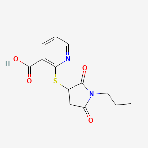 2-((2,5-Dioxo-1-propylpyrrolidin-3-yl)thio)nicotinic acid