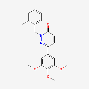 molecular formula C21H22N2O4 B2394728 2-[(2-Methylphenyl)methyl]-6-(3,4,5-trimethoxyphenyl)pyridazin-3-one CAS No. 899990-98-8