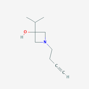 molecular formula C10H17NO B2394732 1-But-3-ynyl-3-propan-2-ylazetidin-3-ol CAS No. 1496189-92-4