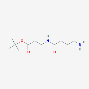molecular formula C11H22N2O3 B2394736 Tert-butyl 3-(4-aminobutanoylamino)propanoate CAS No. 2377033-46-8