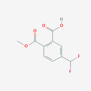 molecular formula C10H8F2O4 B2394744 5-(Difluoromethyl)-2-methoxycarbonylbenzoic acid CAS No. 2248415-70-3