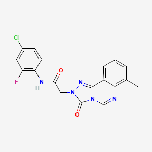 molecular formula C18H13ClFN5O2 B2394754 N-(4-chloro-2-fluorophenyl)-2-(7-methyl-3-oxo-[1,2,4]triazolo[4,3-c]quinazolin-2(3H)-yl)acetamide CAS No. 1207018-52-7
