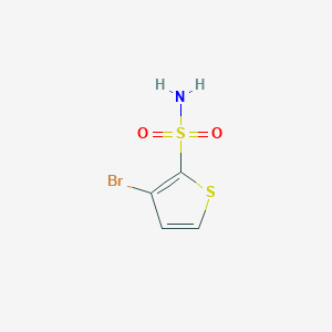 molecular formula C4H4BrNO2S2 B2394771 3-溴噻吩-2-磺酰胺 CAS No. 856352-92-6