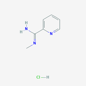 molecular formula C7H10ClN3 B2394780 N-methyl-2-pyridinecarboximidamide hydrochloride CAS No. 1185125-36-3