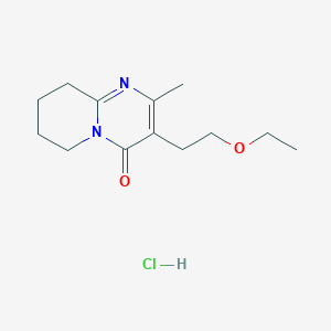 molecular formula C13H21ClN2O2 B2394782 3-(2-Ethoxyethyl)-2-methyl-6,7,8,9-tetrahydropyrido[1,2-a]pyrimidin-4-one;hydrochloride CAS No. 2470437-18-2