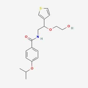 molecular formula C18H23NO4S B2394784 N-(2-(2-羟基乙氧基)-2-(噻吩-3-基)乙基)-4-异丙氧基苯甲酰胺 CAS No. 2034365-81-4