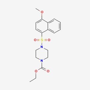 Ethyl 4-[(4-methoxy-1-naphthyl)sulfonyl]-1-piperazinecarboxylate