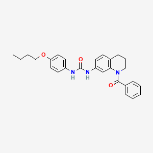 molecular formula C27H29N3O3 B2394793 1-(1-Benzoyl-1,2,3,4-tetrahydroquinolin-7-yl)-3-(4-butoxyphenyl)urea CAS No. 1203407-82-2