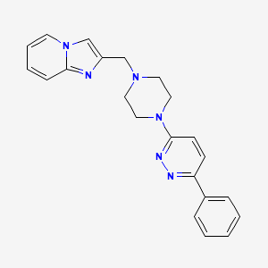 molecular formula C22H22N6 B2394799 2-[[4-(6-Phenylpyridazin-3-yl)piperazin-1-yl]methyl]imidazo[1,2-a]pyridine CAS No. 2380187-51-7