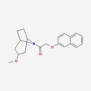 molecular formula C20H23NO3 B2394808 1-((1R,5S)-3-methoxy-8-azabicyclo[3.2.1]octan-8-yl)-2-(naphthalen-2-yloxy)ethanone CAS No. 2194903-64-3