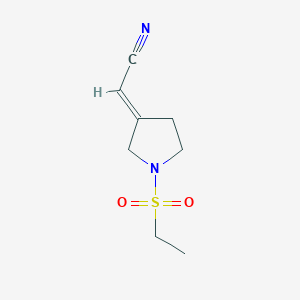 2-[(3E)-1-(ethanesulfonyl)pyrrolidin-3-ylidene]acetonitrile