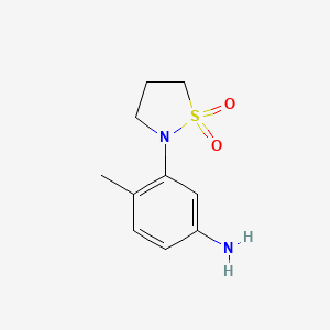 2-(5-Amino-2-methylphenyl)-1lambda6,2-thiazolidine-1,1-dione