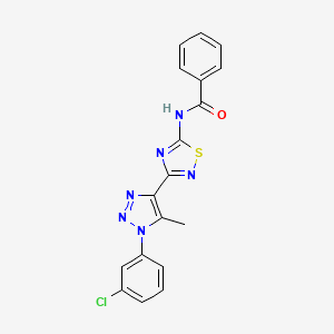 N-{3-[1-(3-chlorophenyl)-5-methyl-1H-1,2,3-triazol-4-yl]-1,2,4-thiadiazol-5-yl}benzamide