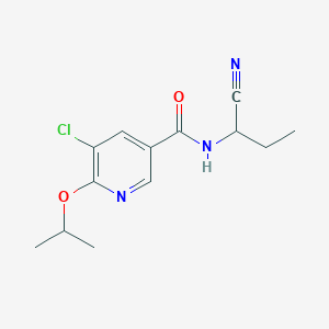 molecular formula C13H16ClN3O2 B2394835 5-chloro-N-(1-cyanopropyl)-6-propan-2-yloxypyridine-3-carboxamide CAS No. 1311502-59-6