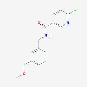 molecular formula C15H15ClN2O2 B2394841 6-chloro-N-{[3-(methoxymethyl)phenyl]methyl}pyridine-3-carboxamide CAS No. 1184529-23-4
