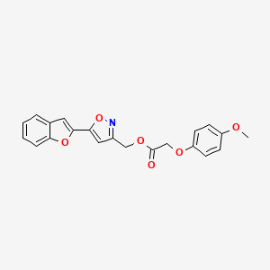 (5-(Benzofuran-2-yl)isoxazol-3-yl)methyl 2-(4-methoxyphenoxy)acetate