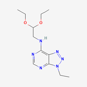 molecular formula C12H20N6O2 B2394845 N-(2,2-diethoxyethyl)-3-ethyltriazolo[4,5-d]pyrimidin-7-amine CAS No. 899730-24-6