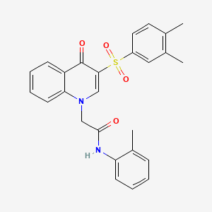 2-[3-(3,4-dimethylphenyl)sulfonyl-4-oxoquinolin-1-yl]-N-(2-methylphenyl)acetamide