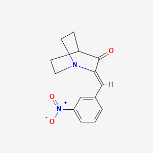 molecular formula C14H14N2O3 B2394849 (2Z)-2-[(3-nitrophenyl)methylidene]-1-azabicyclo[2.2.2]octan-3-one CAS No. 875299-80-2