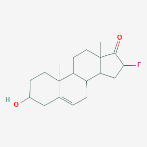 molecular formula C19H27FO2 B239485 16-Fluoro-3-hydroxy-10,13-dimethyl-1,2,3,4,7,8,9,11,12,14,15,16-dodecahydrocyclopenta[a]phenanthren-17-one CAS No. 1649-27-0