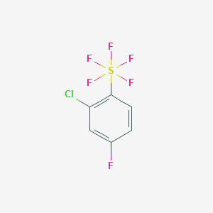 molecular formula C6H3ClF6S B2394850 (2-Chloro-4-fluorophenyl)-pentafluoro-lambda6-sulfane CAS No. 2415263-09-9