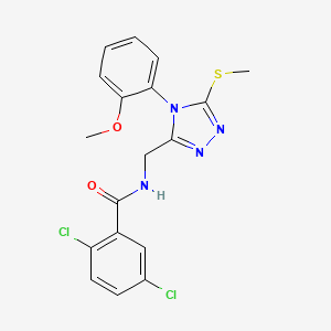 2,5-dichloro-N-((4-(2-methoxyphenyl)-5-(methylthio)-4H-1,2,4-triazol-3-yl)methyl)benzamide