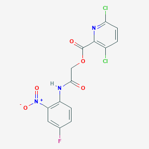 molecular formula C14H8Cl2FN3O5 B2394858 [2-(4-氟-2-硝基苯胺)-2-氧代乙基] 3,6-二氯吡啶-2-羧酸酯 CAS No. 874593-68-7
