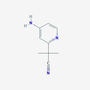 molecular formula C9H11N3 B2394864 2-(4-Aminopyridin-2-yl)-2-methylpropanenitrile CAS No. 1446509-65-4