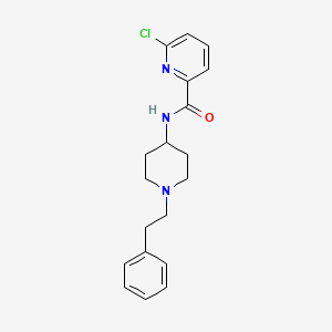 molecular formula C19H22ClN3O B2394872 6-Chloro-N-[1-(2-phenylethyl)piperidin-4-yl]pyridine-2-carboxamide CAS No. 2224382-14-1