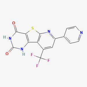 6-Hydroxy-11-(pyridin-4-yl)-13-(trifluoromethyl)-8-thia-3,5,10-triazatricyclo[7.4.0.0^{2,7}]trideca-1(9),2(7),5,10,12-pentaen-4-one