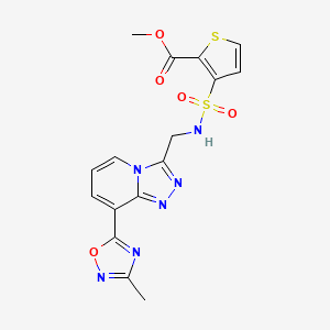 methyl 3-(N-((8-(3-methyl-1,2,4-oxadiazol-5-yl)-[1,2,4]triazolo[4,3-a]pyridin-3-yl)methyl)sulfamoyl)thiophene-2-carboxylate