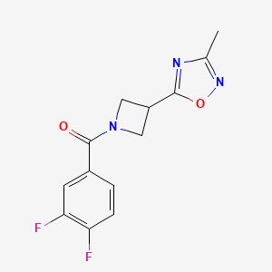 (3,4-Difluorophenyl)(3-(3-methyl-1,2,4-oxadiazol-5-yl)azetidin-1-yl)methanone