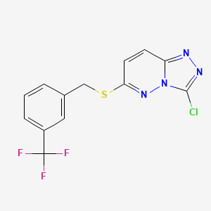 3-Chloro-6-[[3-(trifluoromethyl)phenyl]methylsulfanyl]-[1,2,4]triazolo[4,3-b]pyridazine