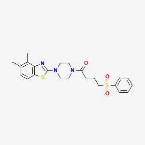 1-(4-(4,5-Dimethylbenzo[d]thiazol-2-yl)piperazin-1-yl)-4-(phenylsulfonyl)butan-1-one