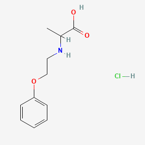 molecular formula C11H16ClNO3 B2394888 2-[(2-Phenoxyethyl)amino]propanoic acid hydrochloride CAS No. 1485766-06-0