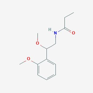molecular formula C13H19NO3 B2394889 N-(2-甲氧基-2-(2-甲氧基苯基)乙基)丙酰胺 CAS No. 1788677-76-8