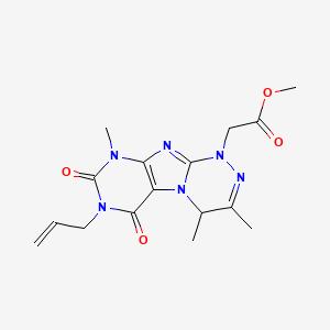 methyl 2-(3,4,9-trimethyl-6,8-dioxo-7-prop-2-enyl-4H-purino[8,7-c][1,2,4]triazin-1-yl)acetate