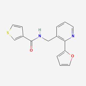 N-((2-(furan-2-yl)pyridin-3-yl)methyl)thiophene-3-carboxamide
