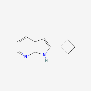 molecular formula C11H12N2 B2394911 1H-Pyrrolo[2,3-b]pyridine, 2-cyclobutyl- CAS No. 1014613-55-8