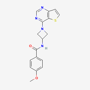 4-Methoxy-N-(1-thieno[3,2-d]pyrimidin-4-ylazetidin-3-yl)benzamide